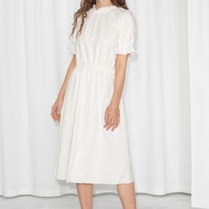 & Other Stories white emborderied dress